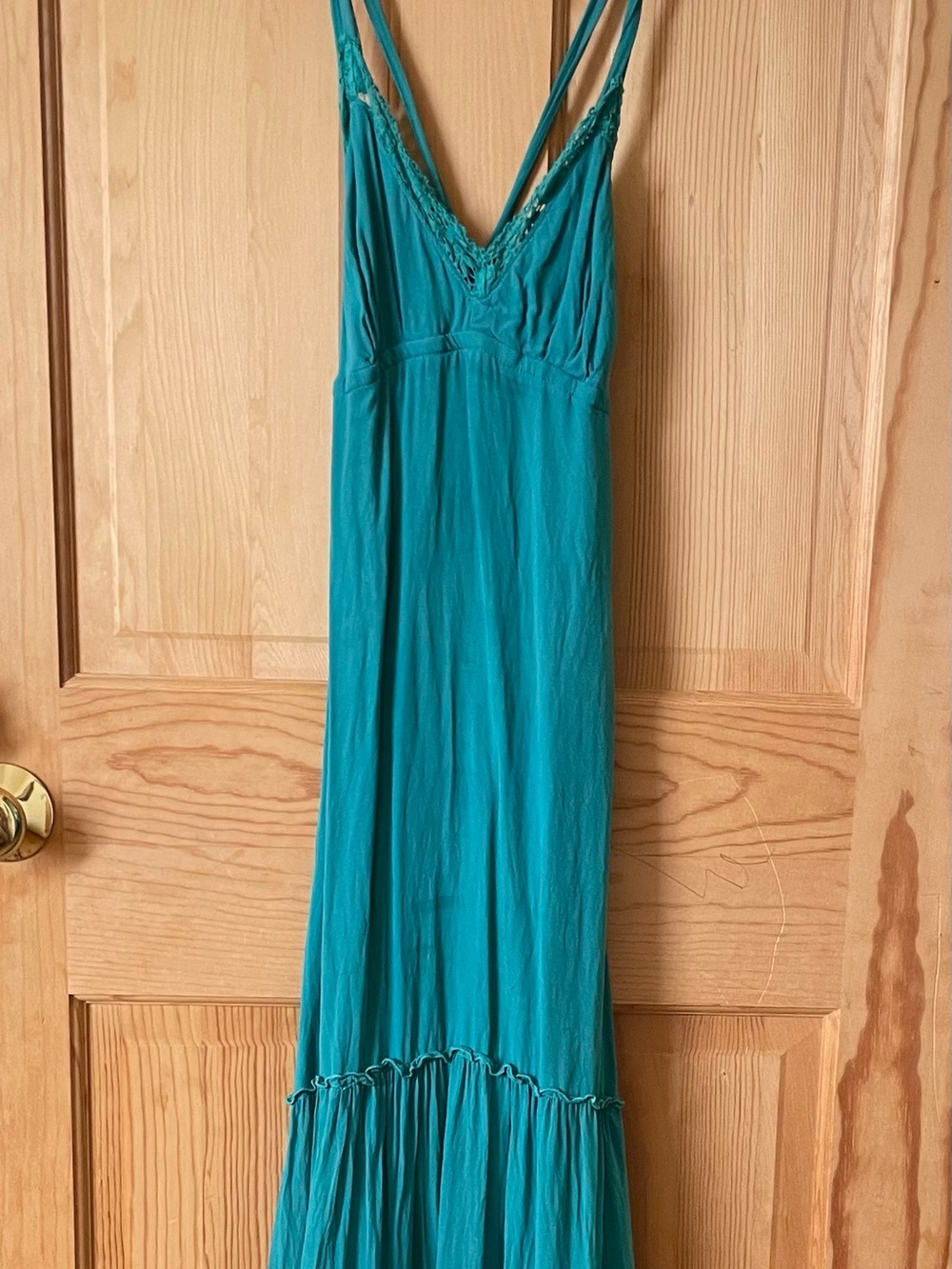 Michelle Jonas Teal dress- Tiered Boho Style